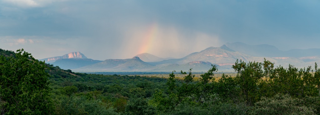 Panoramic view of Waterberg Mountains at Kolobe Game Farm